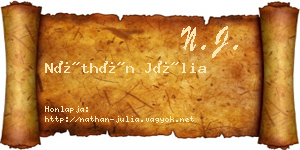 Náthán Júlia névjegykártya