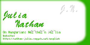 julia nathan business card
